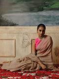 Hand dyed Grey mukaish saree