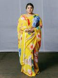 Large hand painted floral saree set