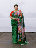 Abstract floral saree set