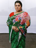 Abstract floral saree set