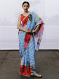 Polka floral saree set