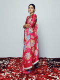 Rani floral saree set