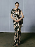 Single tone floral saree set