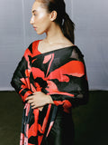 Abstract floral saree set