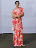 Abstract water floral saree set