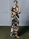 Single tone floral saree set