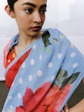 Polka floral saree set