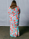 Water color floral saree set