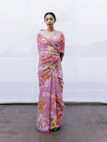 Botanic print floral saree set