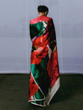 Large abstract floral saree set