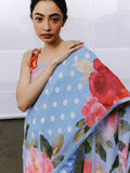 Polka floral saree set