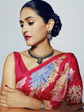Rani floral saree set