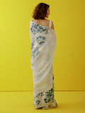 Ivory floral saree set