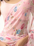 Light pink floral jaal saree