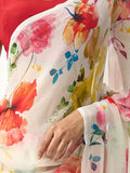 Water colour floral saree