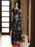 "OPRAH" polka chiffon saree