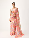 Peach water colour saree