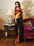 Black jumbo floral saree