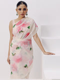 Ivory water color floral saree