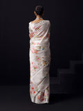 Ivory floral saree