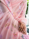 Pink floral saree