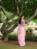 "MOIRA" floral print saree