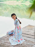 "JARDIN" silk chiffon saree