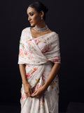Ivory floral saree