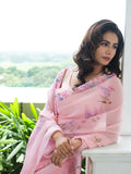 Pink floral saree