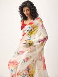 Water colour floral saree