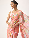 Peach water colour saree