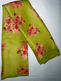 Lime Green floral saree set