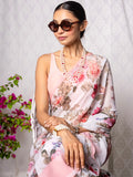 Ivory floral saree set