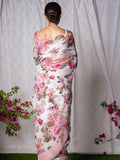 Ivory floral saree set