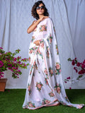 Ivory floral saree set