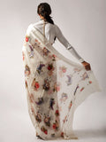 Ivory floral saree set