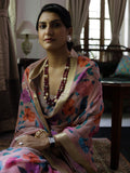 Earthy pink floral saree set