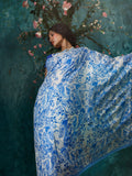 Blue paisley saree set