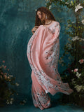Pink floral saree set
