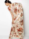 Ivory floral saree set
