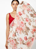 Ivory floral saree set