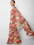 Earthy floral saree set