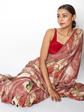 Earthy floral saree set