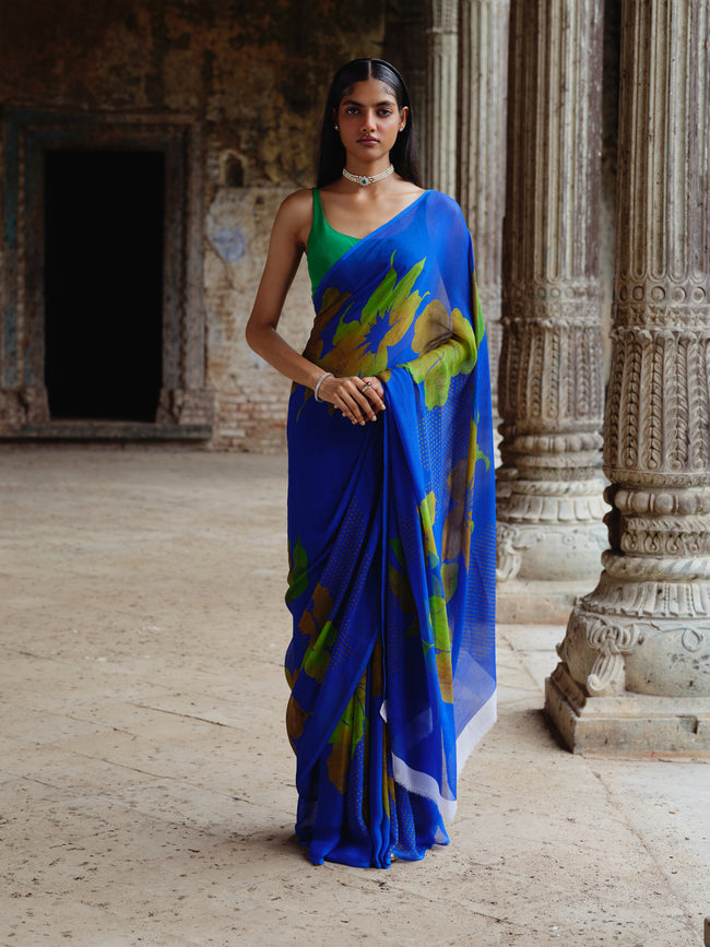 "AMRITA" chiffon silk saree