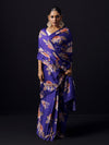 Purple floral saree