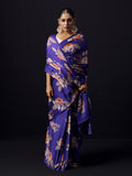 Purple floral saree