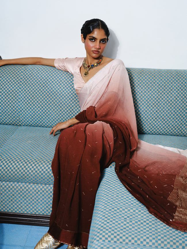 "SITARA" ombre saree