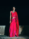 "ROUGE" printed chiffon saree