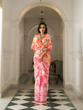 Pink Orange ombre floral prints