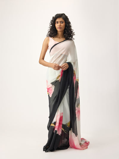 Black water colour saree